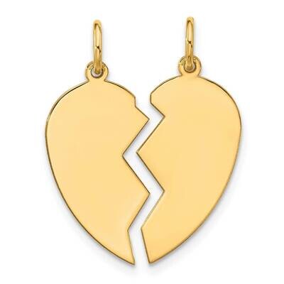 2 Piece Small Heart Charm 10k Gold 10D328-S, MPN: 10D328-S,