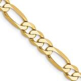 5.25mm Flat Figaro Chain 28 Inch 10k Gold 10FG140-28, MPN: 10FG140-28,