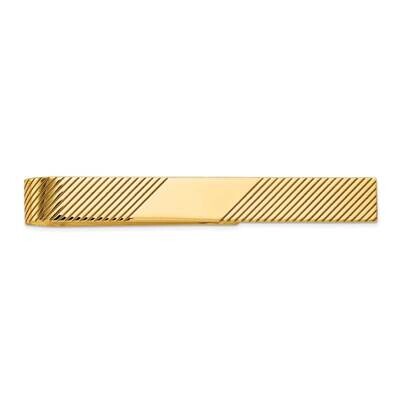 Men&#39;s Grooved Engravable Tie Bar 10k Gold 10MC54 by Men&#39;s Jewelry and Accessories, MPN: 10MC54,