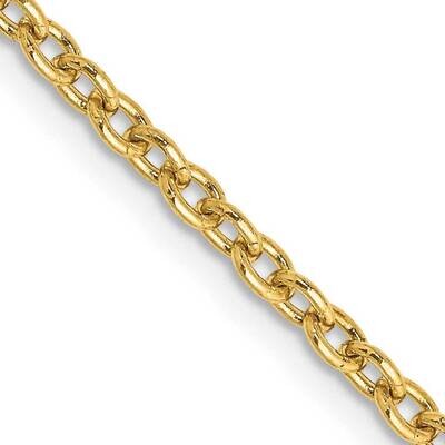 2.4mm Round Open Link Cable Chain 18 Inch 10k Gold 10PE217-18, MPN: 10PE217-18,