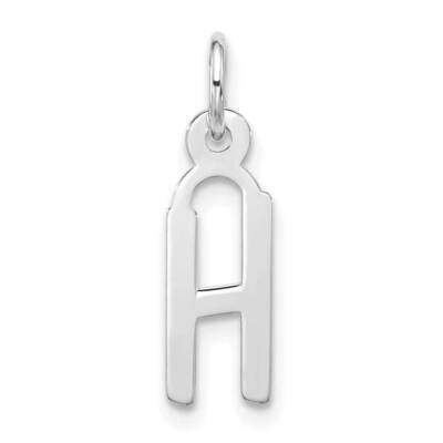 Large Slanted Block Initial H Charm 10k White Gold 10WC1555H, MPN: 10WC1555H,