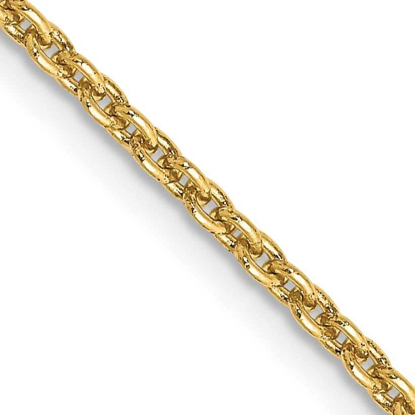 2mm Round Open Link Cable Chain 16 Inch 10k Gold 10PE216-16