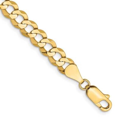5.9mm Lightweight Flat Cuban Chain 7 Inch 10k Gold 10LCB150-7, MPN: 10LCB150-7,