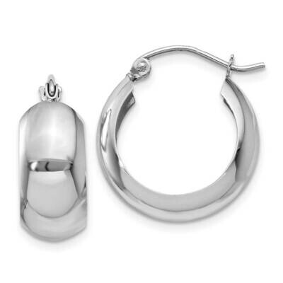 Fancy Hoop Earrings 10k White Gold 10H331, MPN: 10H331,