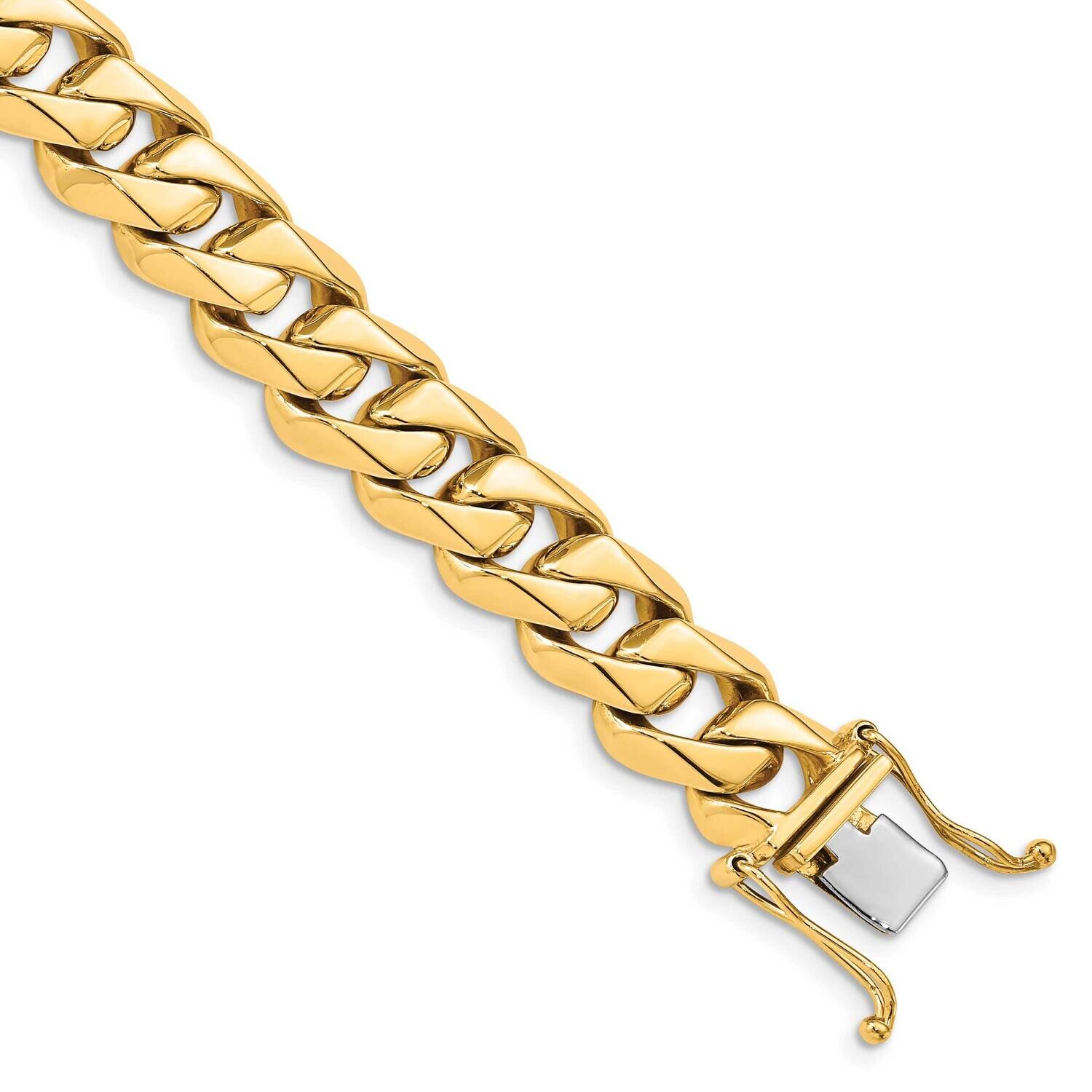 11mm Hand-Polished Traditional Link Bracelet 9 Inch 10k Gold 10LK120-9 by Men&#39;s Jewelry and Accesso…