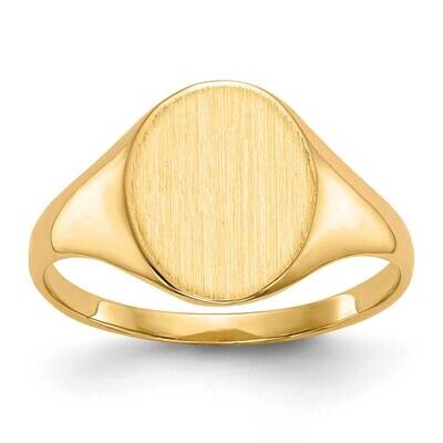 11.0X9.5mm Closed Back Signet Ring 10k Gold 10RS101, MPN: 10RS101,