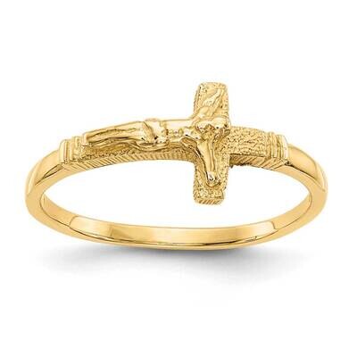 Satin Finish Childs Crucifix Ring 10k Gold 10K3847, MPN: 10K3847,
