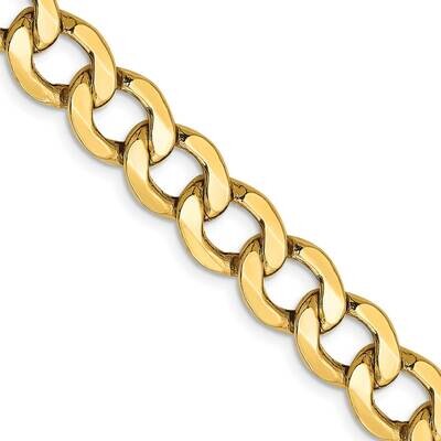 9mm Semi-Solid Curb Chain 20 Inch 10k Gold 10BC111-20 by Men&#39;s Jewelry and Accessories, MPN: 10BC11…