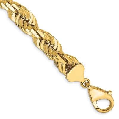 9 Inch 10mm Diamond-Cut Rope Fancy Lobster Clasp Chain 14k Gold 080-9, MPN: 080-9,