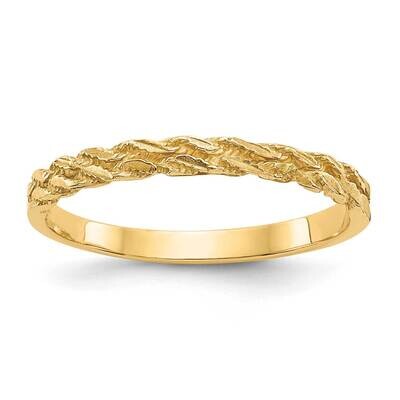 Diamond-Cut Rope Ring 10k Gold 10C2860, MPN: 10C2860,