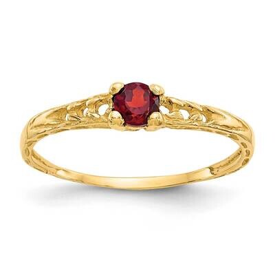 Madi K 3mm Garnet Birthstone Baby Ring 10k Gold 10GK124, MPN: 10GK124,