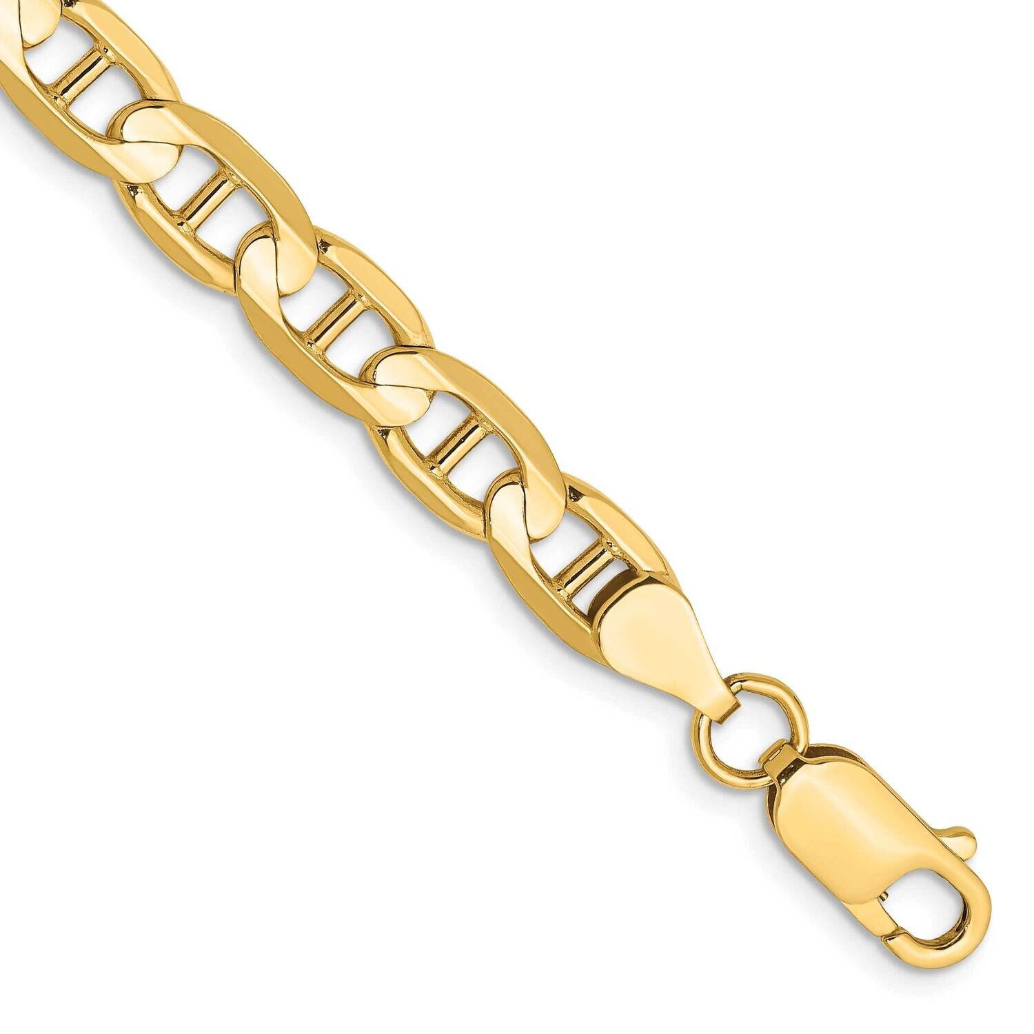 6.25mm Concave Anchor Chain 8 Inch 10k Gold 10CCA160-8 by Men&#39;s Jewelry and Accessories, MPN: 10CCA…