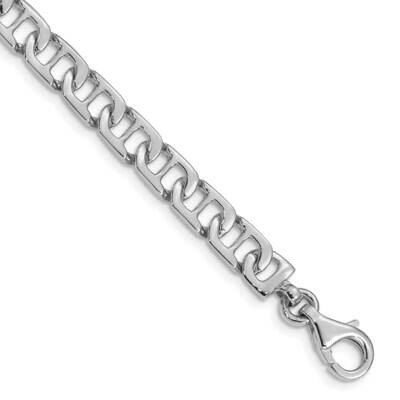 6.5mm Hand-Polished Fancy Anchor Link Bracelet 7.25 Inch 10k White Gold 10WLK683-7.25 by Men&#39;s Jewe…