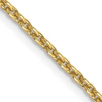 2mm Round Open Link Cable Chain 20 Inch 10k Gold 10PE216-20, MPN: 10PE216-20,