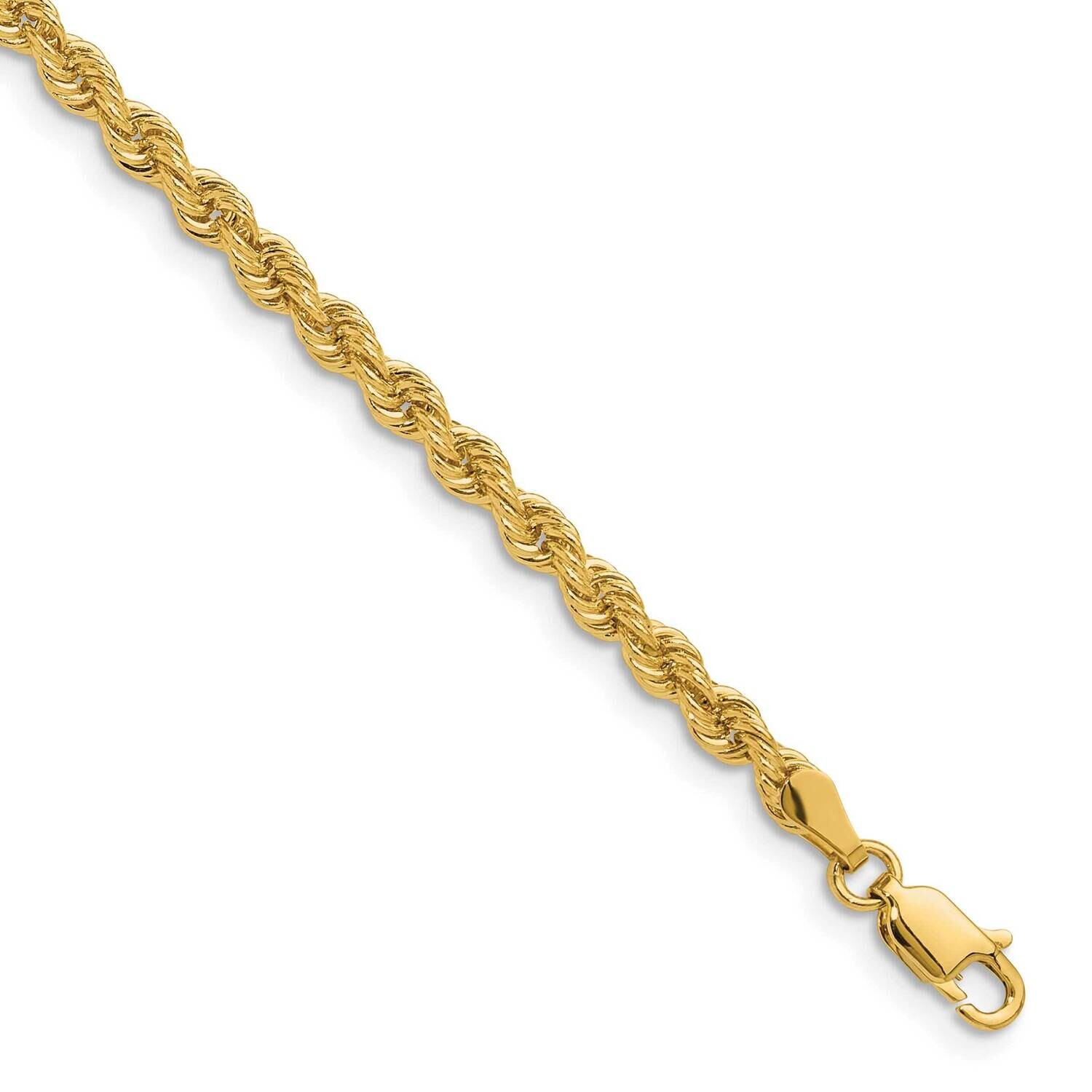 3.3mm Regular Rope Chain 8 Inch 14k Gold 024S-8, MPN: 024S-8,