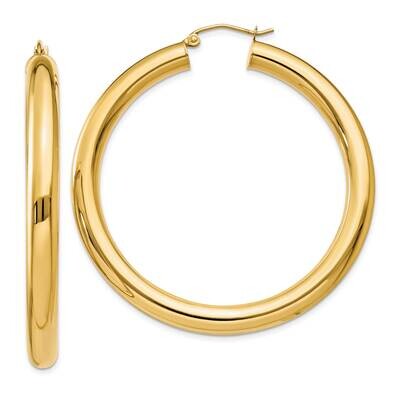 Yellow Polished 5mm Lightweight Hoop Earrings 10k Gold 10T957L, MPN: 10T957L, 196904097342