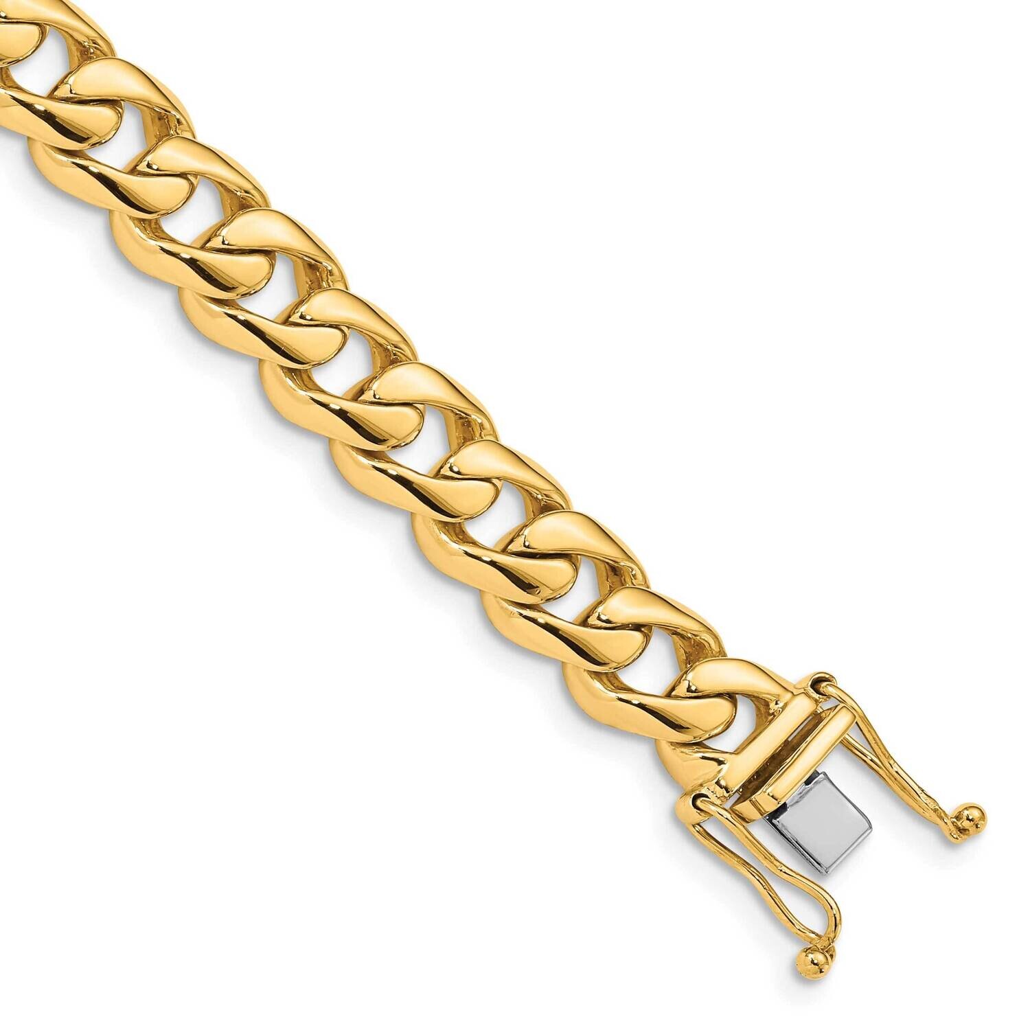8.3mm Hand-Polished Rounded Curb Link Bracelet 8 Inch 10k Gold 10LK125-8 by Men&#39;s Jewelry and Acces…
