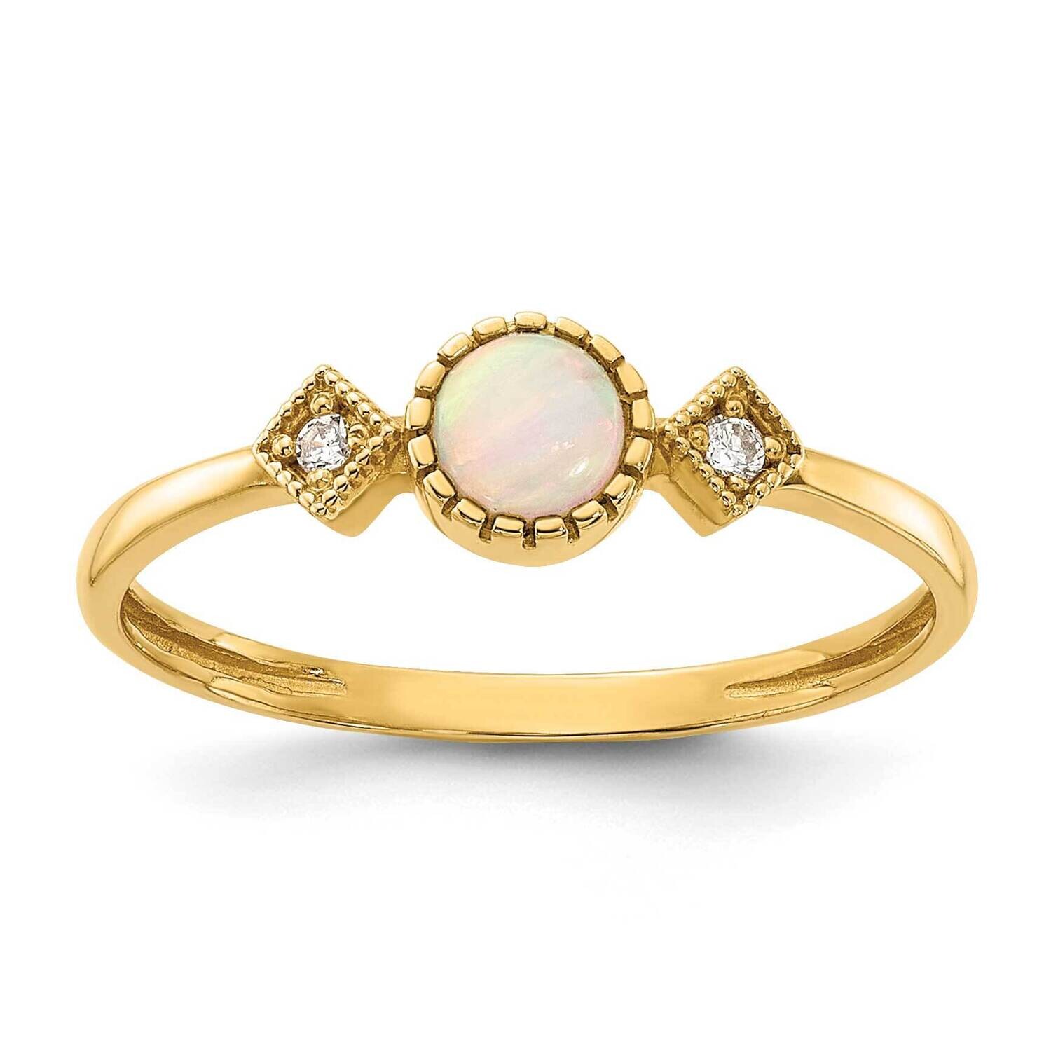 CZ Opal Ring 10k Polished Gold 10C1507, MPN: 10C1507,