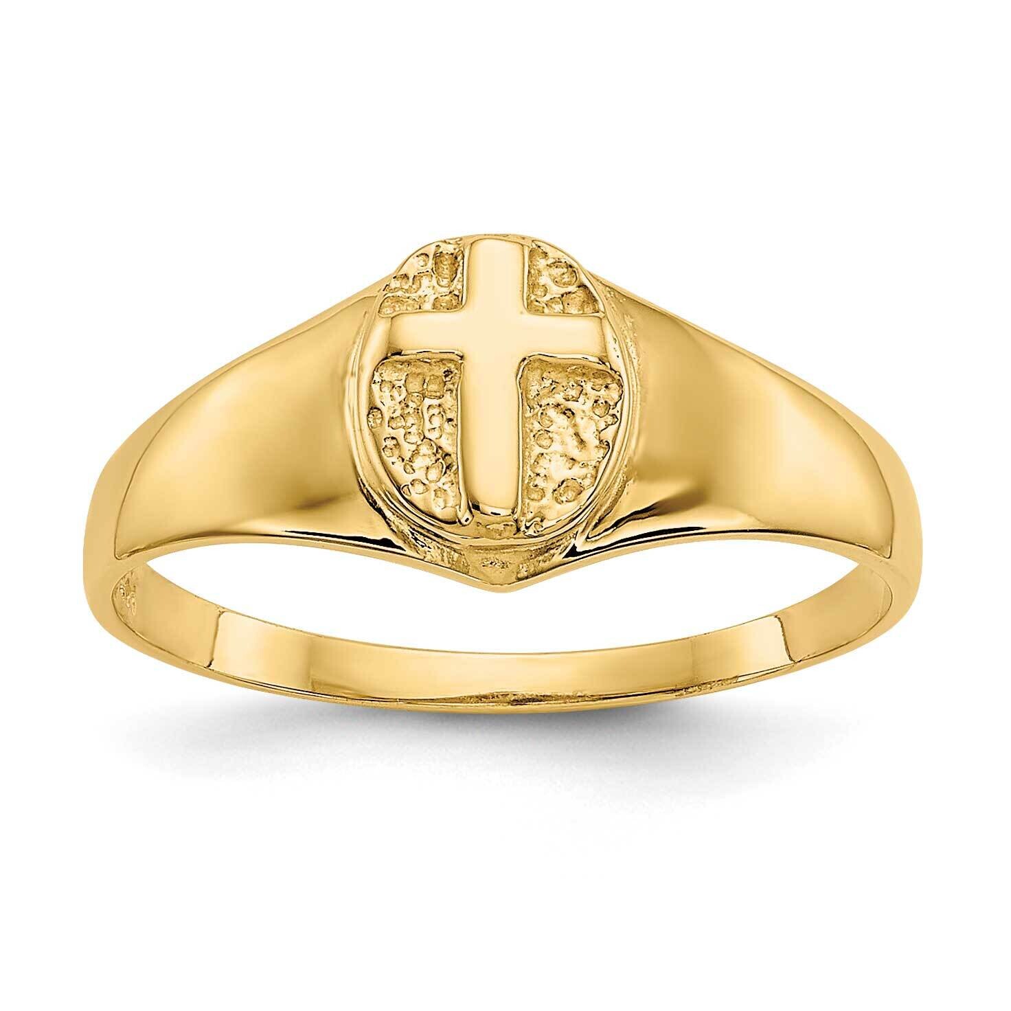 Childs Polished Open Cross Ring 10k Gold 10R192, MPN: 10R192,