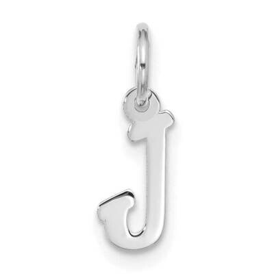 Small Script Initial J Charm 10k White Gold 10WC1556J, MPN: 10WC1556J,