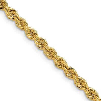 3.8mm Regular Rope Chain 30 Inch 14k Gold 027S-30, MPN: 027S-30,