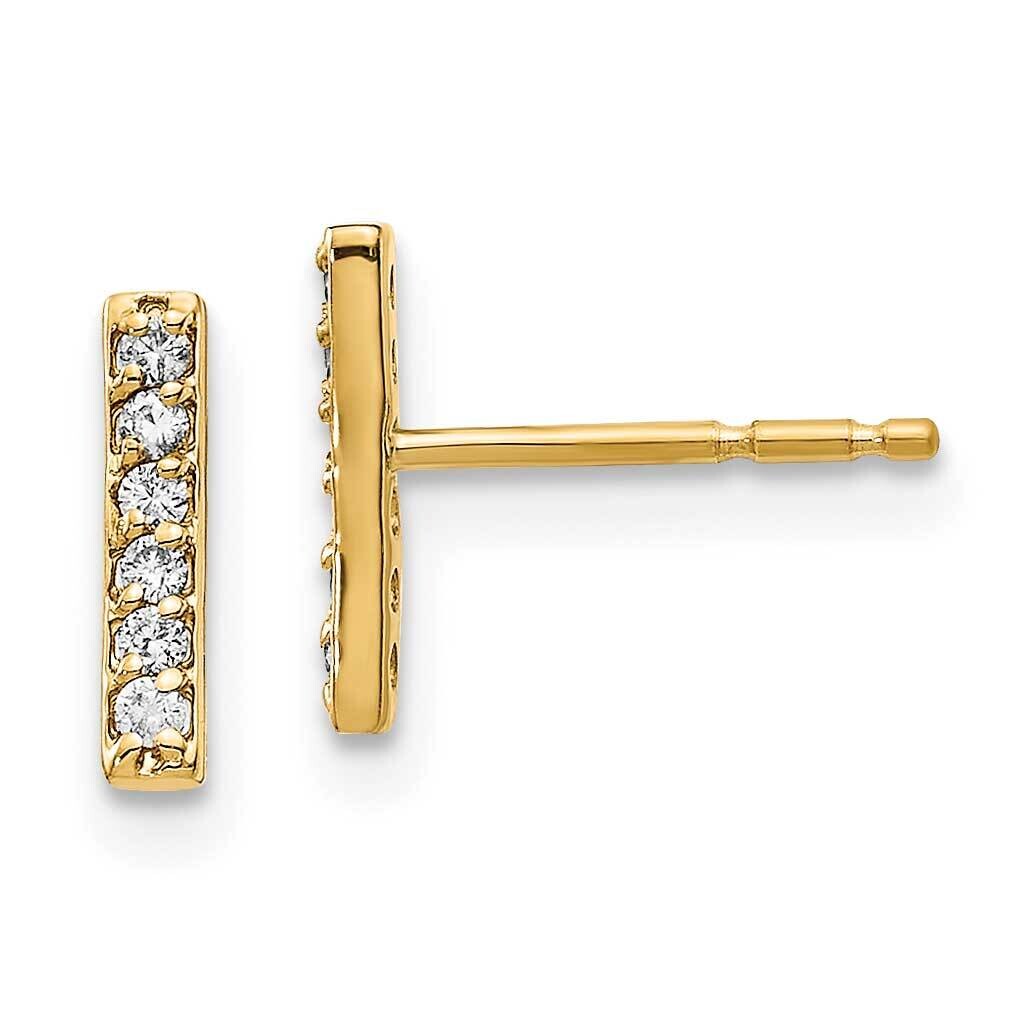 Diamond Bar Earrings 10k Gold 10XE3075A, MPN: 10XE3075A,