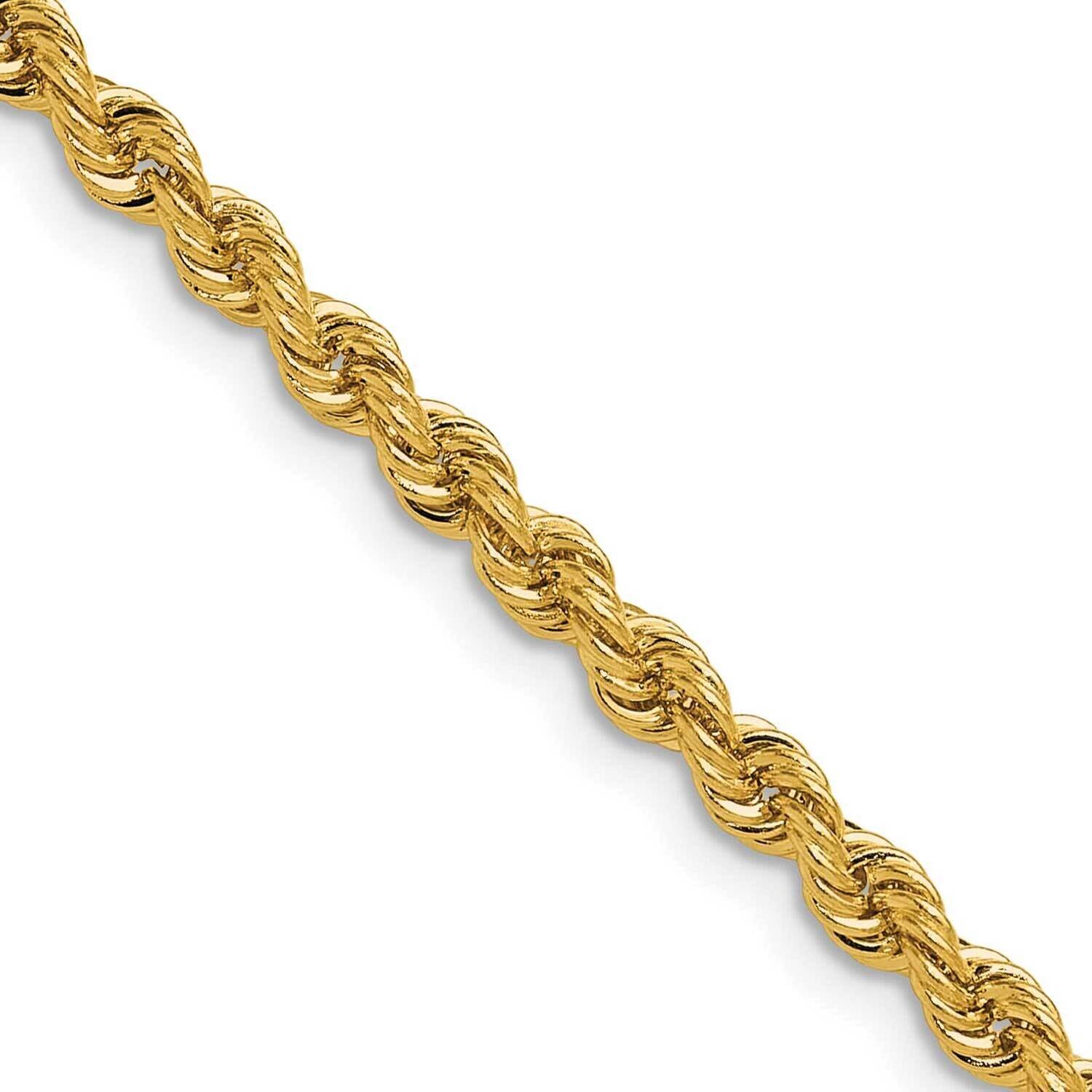 3.8mm Regular Rope Chain 22 Inch 14k Gold 027S-22, MPN: 027S-22,