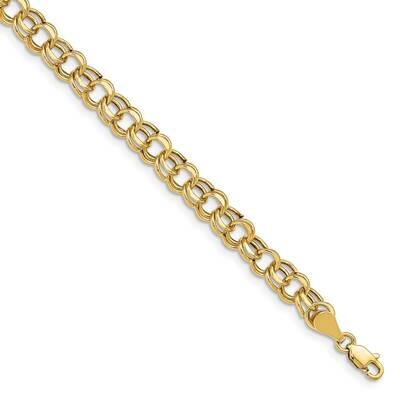 Lite 5.5mm Double Link Charm Bracelet 8 Inch 10k Gold 10SSD2-8, MPN: 10SSD2-8,