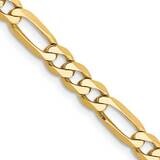 4.75mm Flat Figaro Chain 18 Inch 10k Gold 10FG120-18, MPN: 10FG120-18,