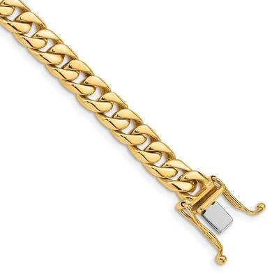 6.8mm Hand-Polished Flat Beveled Curb Link Bracelet 8 Inch 10k Gold 10LK131-8 by Men&#39;s Jewelry and …