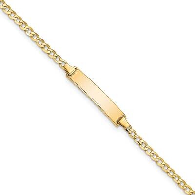 Flat Curb Link Id Bracelet 8 Inch 10k Gold 10LID70-8, MPN: 10LID70-8,