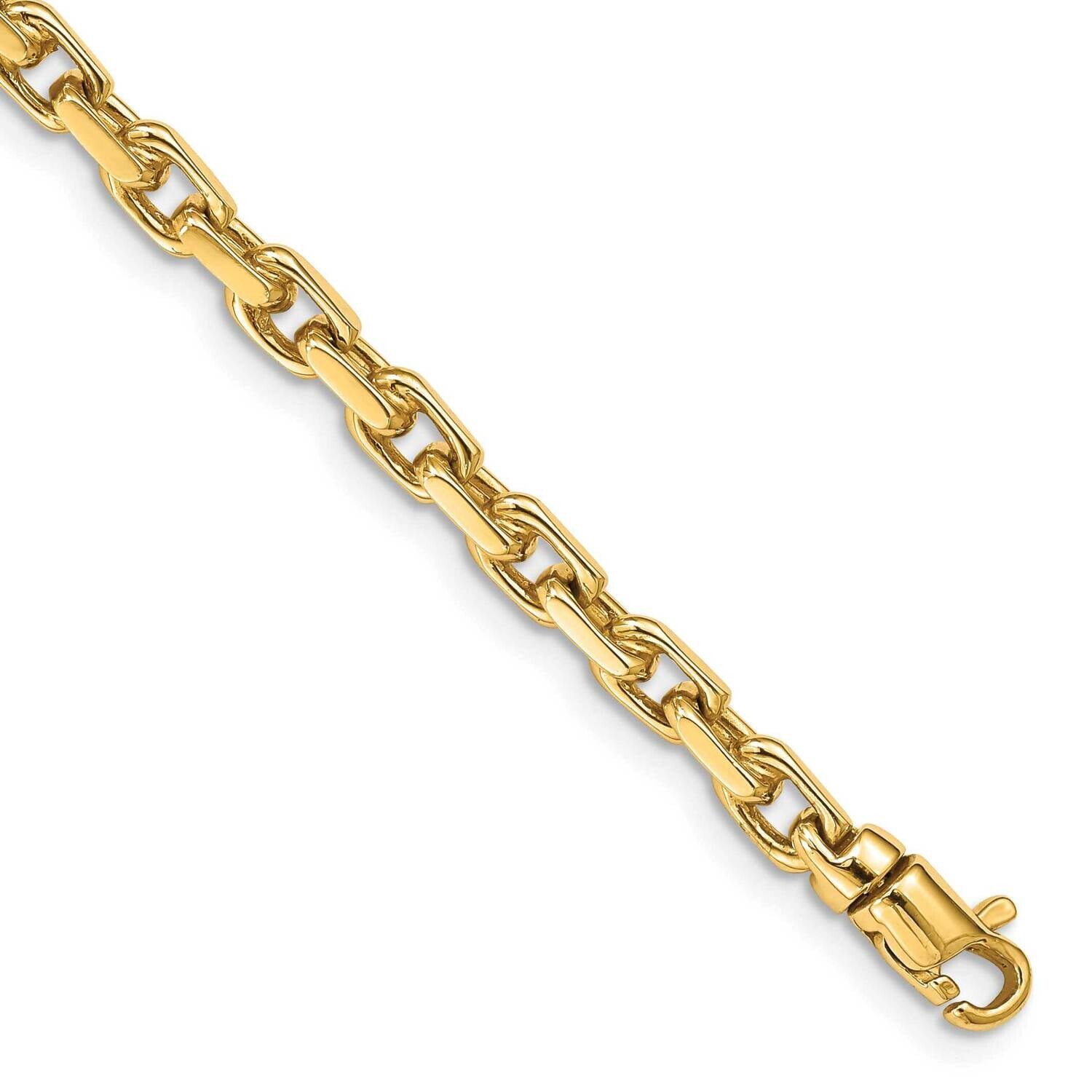 4.2mm Hand-Polished Fancy Link Bracelet 9 Inch 10k Gold 10LK302-9 by Men&#39;s Jewelry and Accessories,…