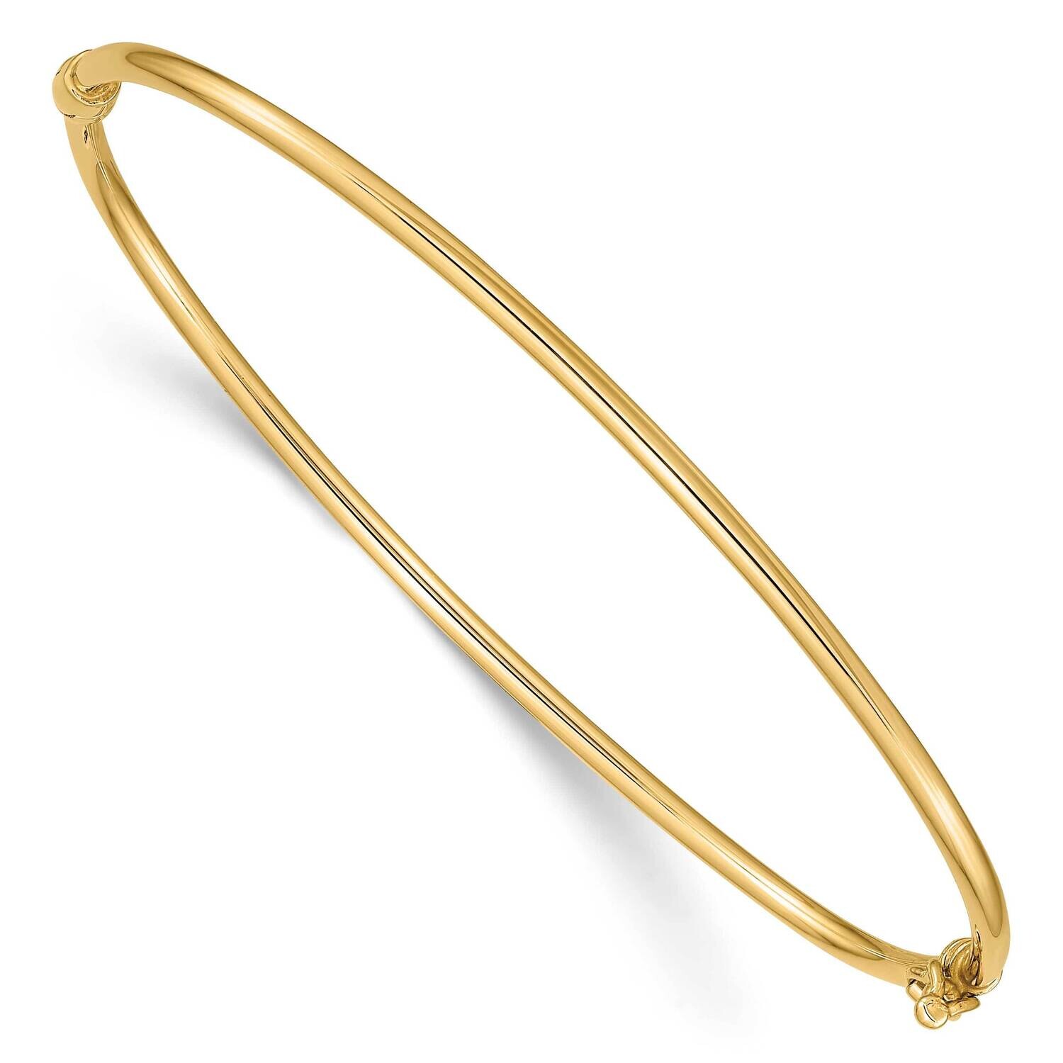 Hinged Bangle Bracelet 7 Inch 10k Gold 10DB495