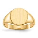 9.5X10.0mm Closed Back Signet Ring 10k Gold 10RS140, MPN: 10RS140,