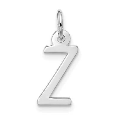 Large Slanted Block Initial Z Charm 10k White Gold 10WC1555Z, MPN: 10WC1555Z,