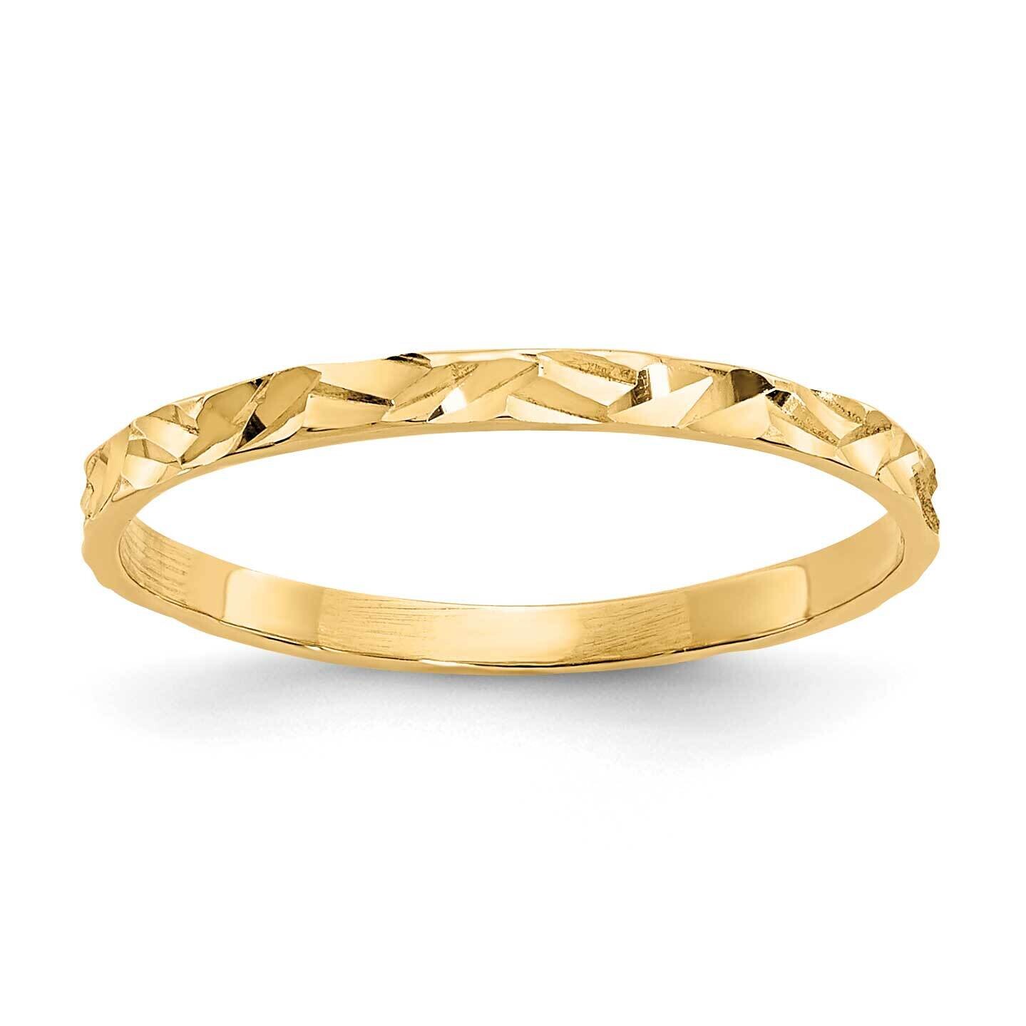Diamond-Cut Zig-Zag Design BChilds Ring 10k Gold 10R533, MPN: 10R533,