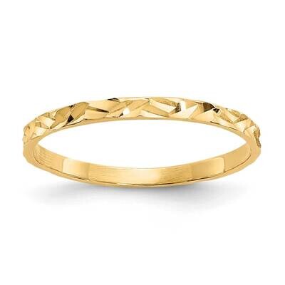 Diamond-Cut Zig-Zag Design BChilds Ring 10k Gold 10R533, MPN: 10R533,