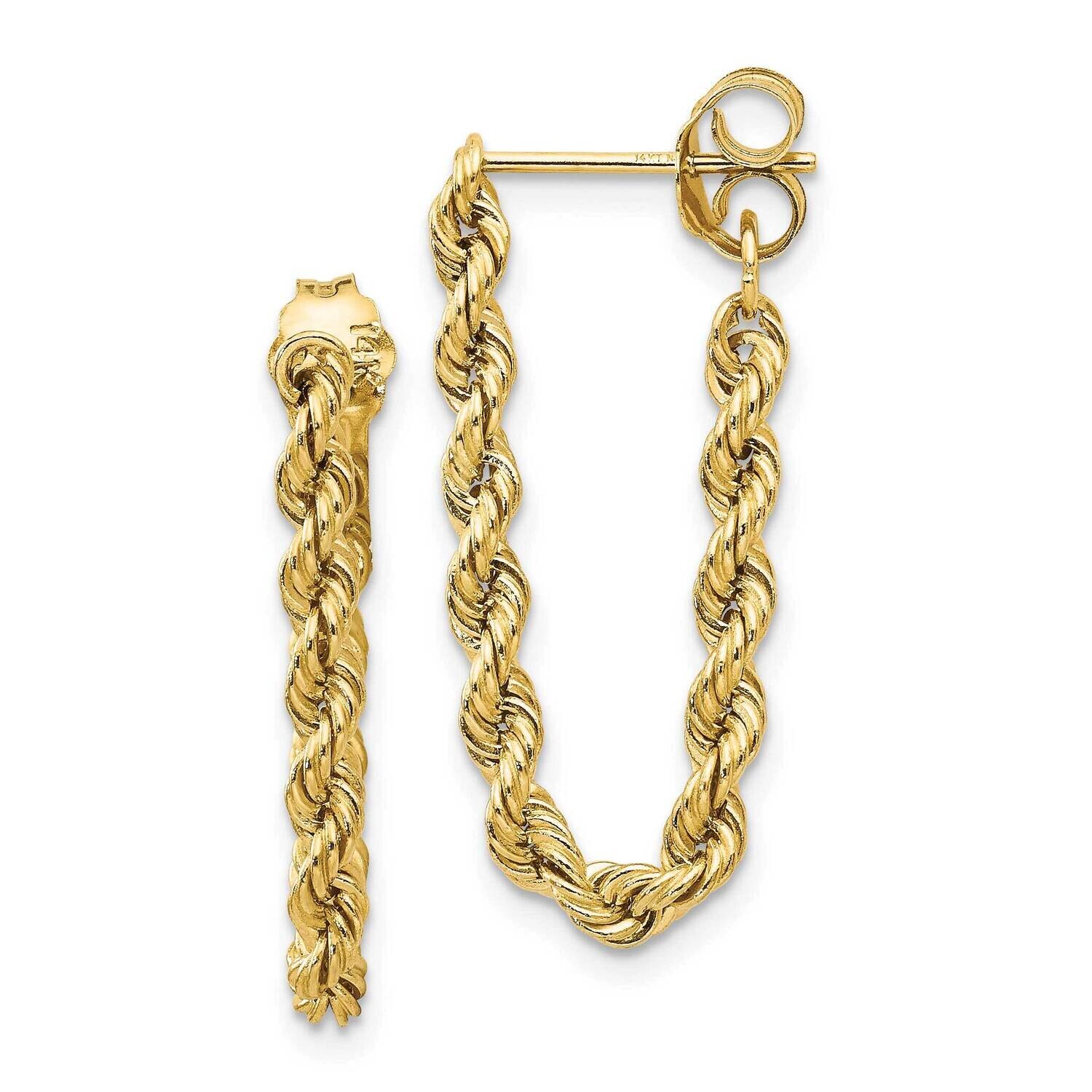 Hollow Rope Earrings 10k Gold 10TH553