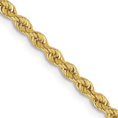 2.5mm Regular Rope Chain 24 Inch 10k Gold 10K018S-24, MPN: 10K018S-24,