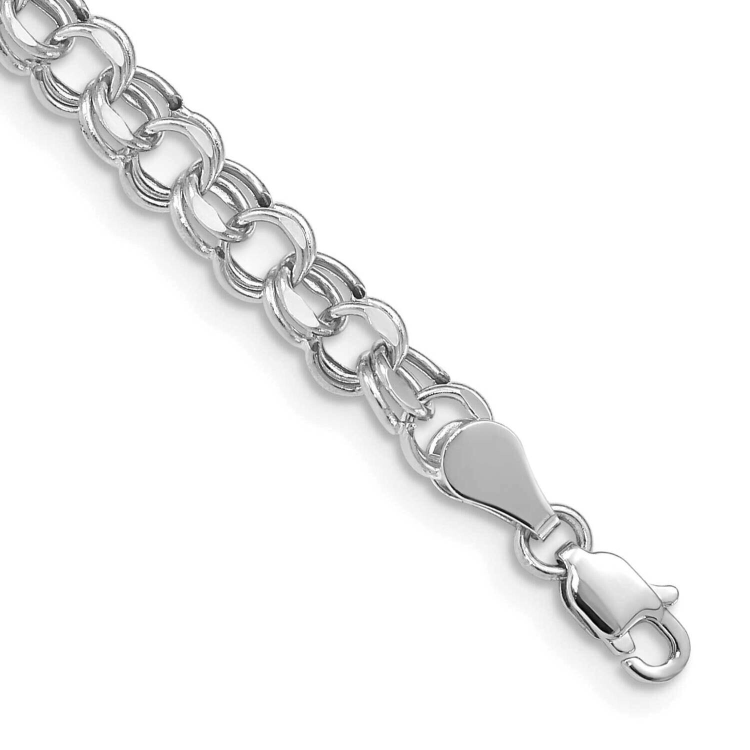 Lite 5mm Double Link Charm Bracelet 7.25 Inch 10k White Gold 10WSD1-7.25, MPN: 10WSD1-7.25, 1969040…