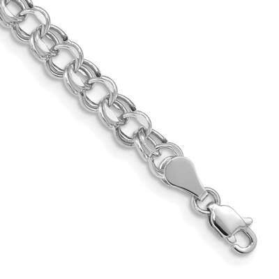 Lite 5mm Double Link Charm Bracelet 7.25 Inch 10k White Gold 10WSD1-7.25, MPN: 10WSD1-7.25, 1969040…