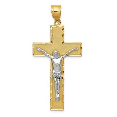 Diamond-Cut Crucifix Pendant 10k Two-Tone Gold 10D3686 by Men&#39;s Jewelry and Accessories, MPN: 10D36…