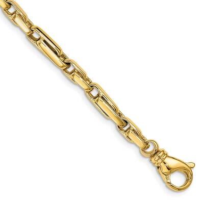 5mm Hand-Polished Fancy Link Bracelet 8.5 Inch 10k Gold 10LK738-8.5 by Men&#39;s Jewelry and Accessorie…