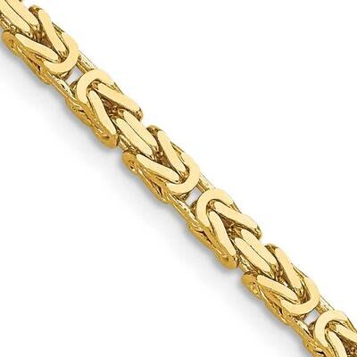 2.5mm Byzantine Chain 18 Inch 10k Gold 10BIZ070-18, MPN: 10BIZ070-18,