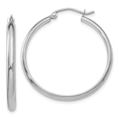 Polished Hoop Earring 10k White Gold 10TC651, MPN: 10TC651,