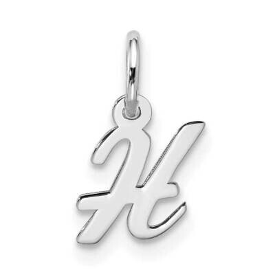 Small Script Initial H Charm 10k White Gold 10WC1556H, MPN: 10WC1556H,
