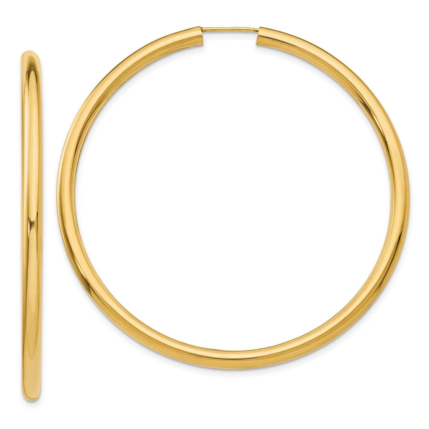 Endless Tube Hoop Earrings 10k Polished Gold 10TF811, MPN: 10TF811,