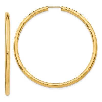 Endless Tube Hoop Earrings 10k Polished Gold 10TF811, MPN: 10TF811,