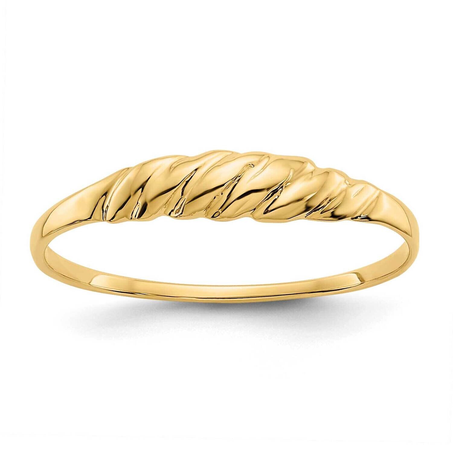 Textured Ridged Dome Ring 10k Gold 10R544, MPN: 10R544,