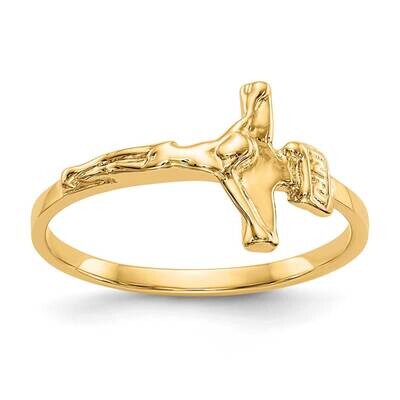 Childs Polished Crucifix Ring 10k Gold 10R190, MPN: 10R190,